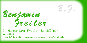 benjamin freiler business card